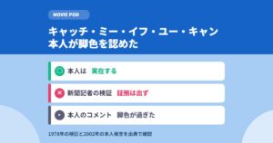 キャッチ・ミー・イフ・ユー・キャン｜本人が脚色を認めた