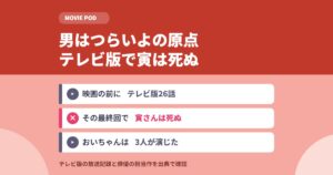 男はつらいよの原点はテレビ｜最終回で寅さんは死ぬ
