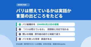 パリは燃えているかは実話か｜原作者が明かした言葉の出どころ